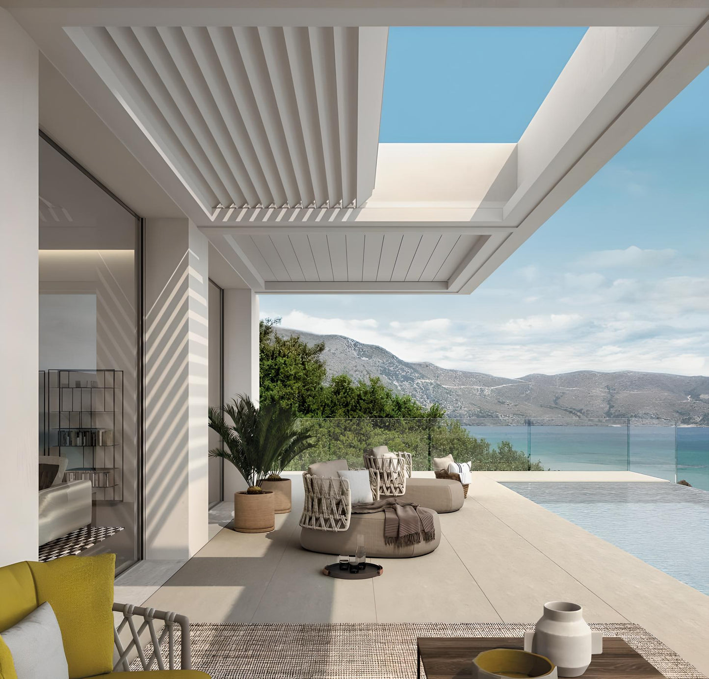 Retractable Roof Open Air Pergola