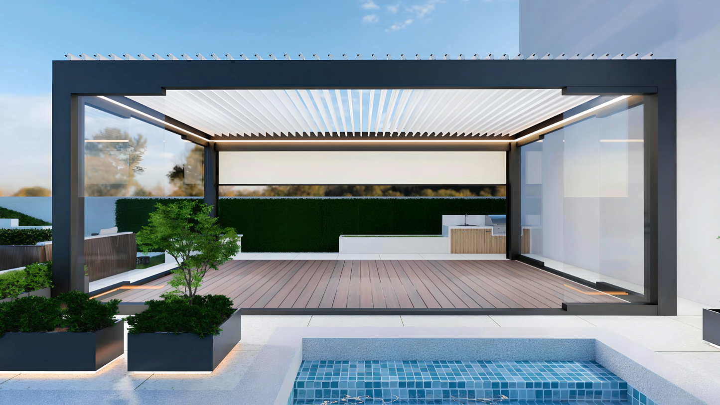 Glass Walls Pergola