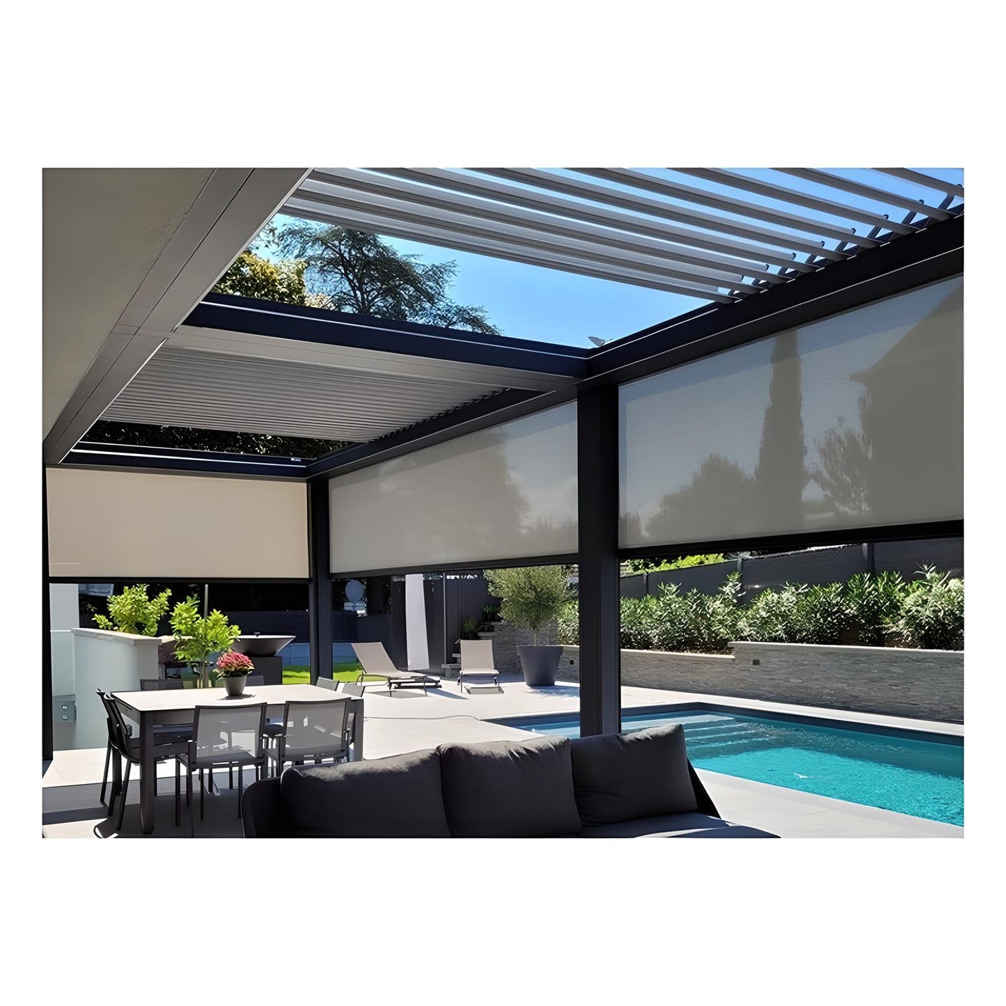 Motorized Blinds Pergola