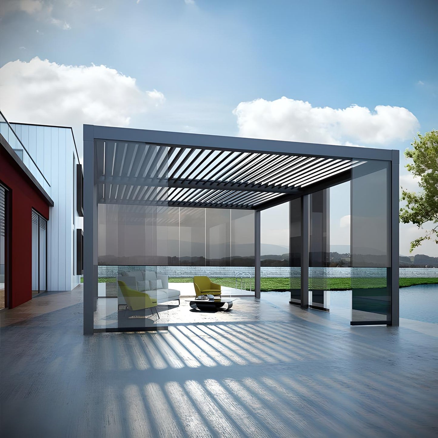 Glass Walls Pergola