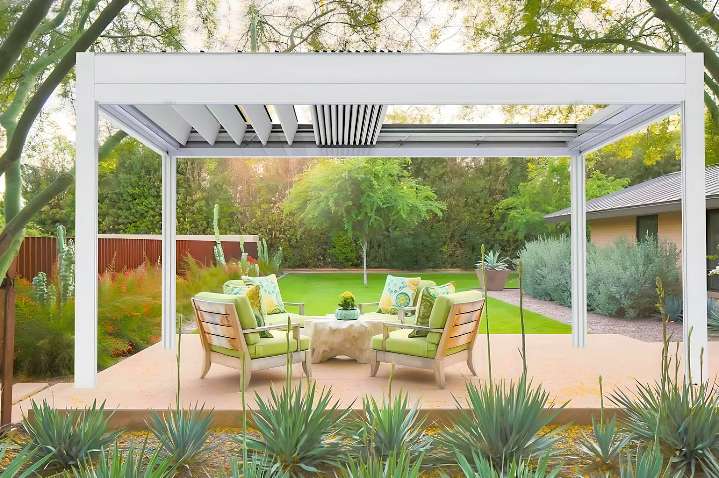 Retractable Roof Open Air Pergola