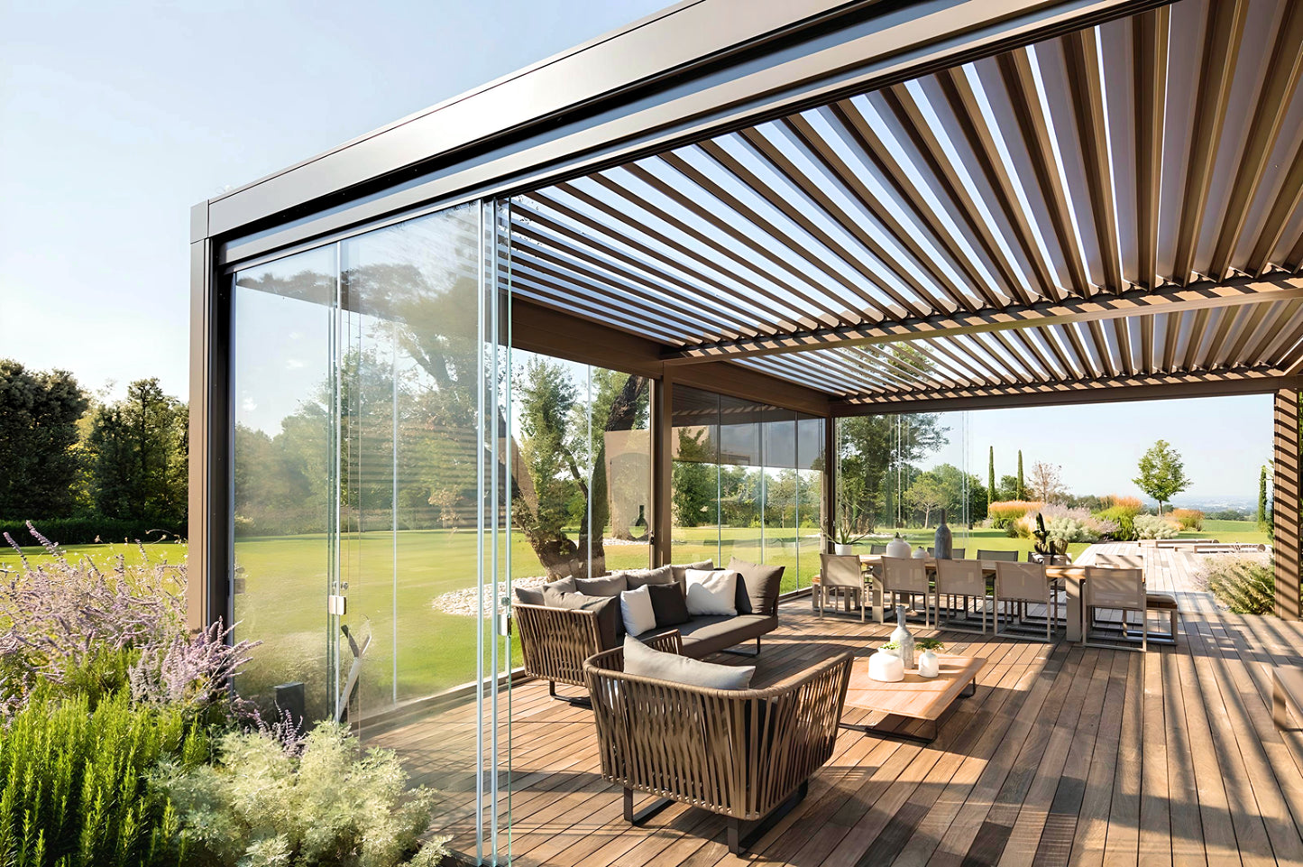 Glass Walls Pergola